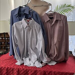 Izod Men's Blue, White, and Maroon Dress Shirts ( Bundle)